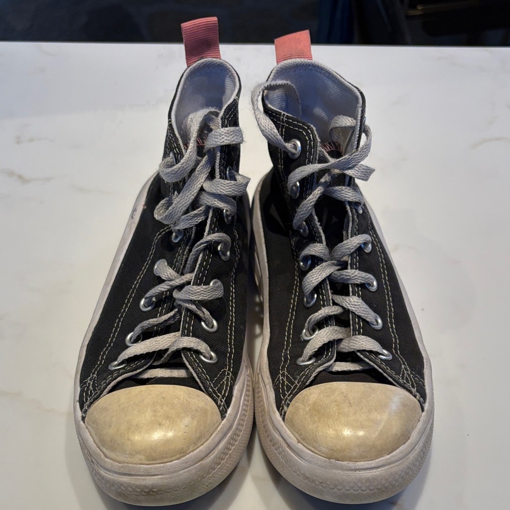 Converse Black and Pink High-Tops